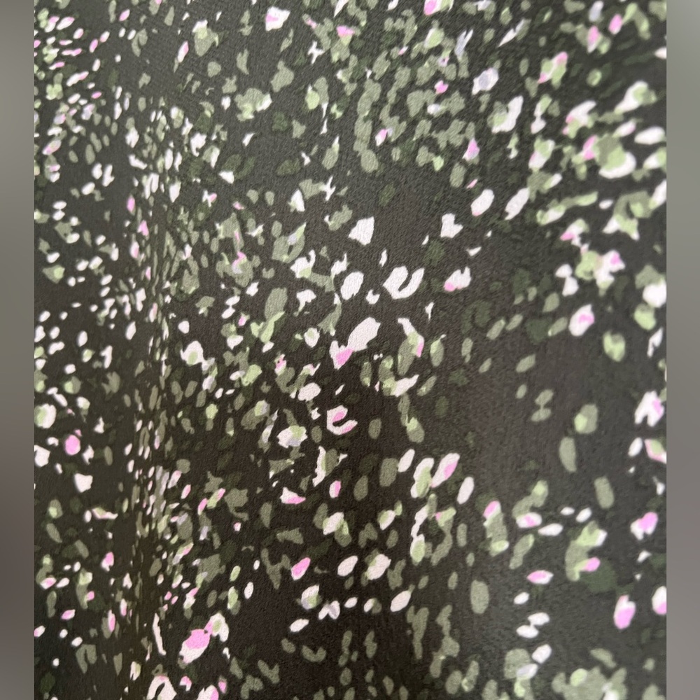 Banana Republic Olive Floral Mini Dress Size 14 - Picture 7 of 11